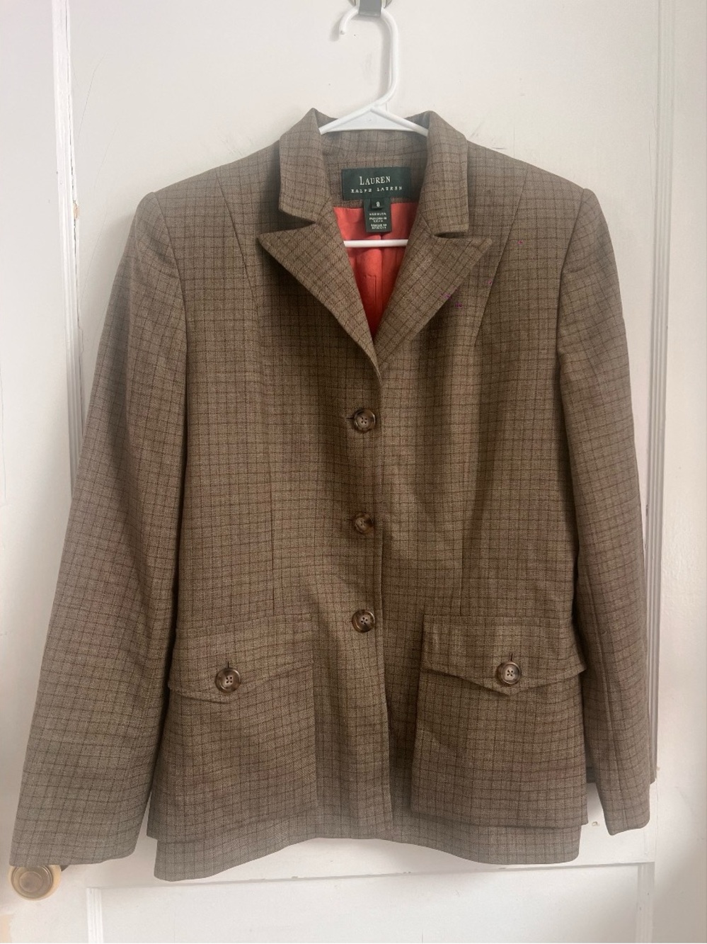 Lauren Ralph Lauren
equestrian-style Made in USA worsted wool blazer jacket 8